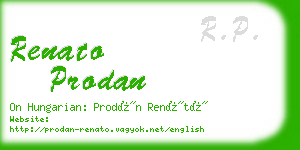 renato prodan business card